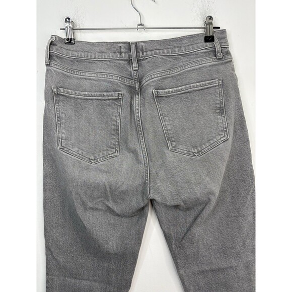 New Agolde Nico Jeans 28 High Rise Slim Straight In Firetold Gray Button Fly New - Picture 7 of 13